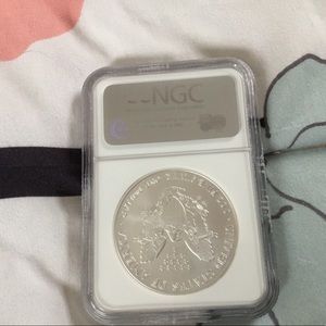 One oz. Fine silver dollar in plastic case